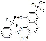 6-amino-4-hydroxy-5-[[2-(trifluoromethyl)phenyl]azo]naphthalene-2-sulphonic acid Structure