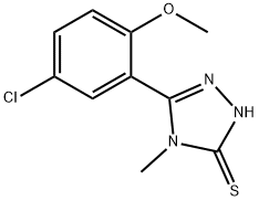 5-(5-氯-2-甲氧苯基)-4-甲基-2,4-二氢-3H-1,2,4-三唑-3-硫酮,370855-34-8,结构式