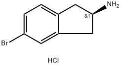 (2R)-5-ブロモ-2,3-ジヒドロ-1H-インデン-2-イルアミン塩酸塩 化学構造式