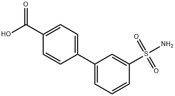 4-(3-Aminosulfonylphenyl)benozoic acid 化学構造式