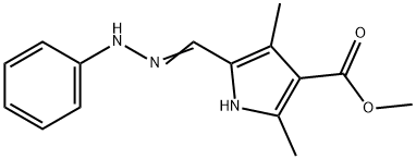 1H-Pyrrole-3-carboxylicacid,2,4-dimethyl-5-[(phenylhydrazono)methyl]-,methylester(9CI),370873-01-1,结构式