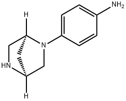 Benzenamine, 4-(1S,4S)-2,5-diazabicyclo[2.2.1]hept-2-yl- (9CI),370885-26-0,结构式