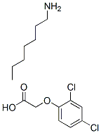 2-(2,4-dichlorophenoxy)acetic acid: heptan-1-amine 化学構造式