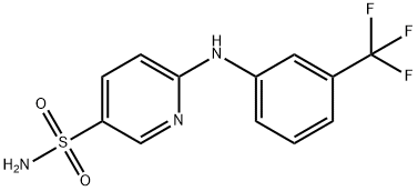 6-[[3-(Trifluoromethyl)phenyl]amino]-3-pyridinesulfonamide Struktur