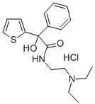 2-Thiopheneacetamide, N-(2-diethylaminoethyl)-alpha-hydroxy-alpha-phen yl-, hydrochloride|