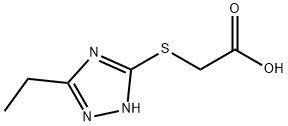 [(3-エチル-1H-1,2,4-トリアゾール-5-イル)チオ]酢酸 化学構造式