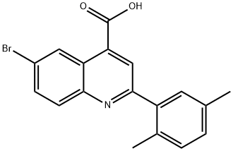 6-溴-2-(2,5-二甲基苯基)喹啉-4-羧酸 结构式