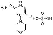 3(2H)-Pyridazinone, 6-chloro-5-(4-morpholinyl)-, hydrazone, sulfate (1 :1) 化学構造式