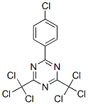 2-(4-クロロフェニル)-4,6-ビス(トリクロロメチル)-1,3,5-トリアジン 化学構造式