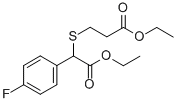ethyl 3-(2-ethoxy-1-(4-fluorophenyl)-2-oxoethylthio)propanoate 化学構造式