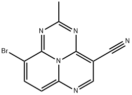 9-Bromo-2-methyl-1,3,6,9b-tetraazaphenalene-4-carbonitrile 结构式