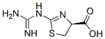 4-Thiazolecarboxylicacid,2-[(aminoiminomethyl)amino]-4,5-dihydro-,(S)- Structure