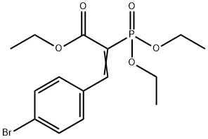 3-(4-Bromophenyl)propenoic acid, 2-(diethoxyphosphinyl)-, ethyl ester Struktur