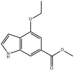 1H-Indole-6-carboxylicacid,4-ethoxy-,methylester(9CI) Structure