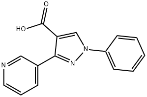 1-PHENYL-3-PYRIDIN-3-YL-1H-PYRAZOLE-4-CARBOXYLIC ACID Struktur