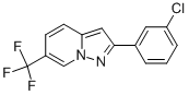 2-(3-CHLOROPHENYL)-6-(TRIFLUOROMETHYL)PYRAZOLO[1,5-A]PYRIDINE 结构式