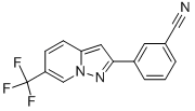 3-(6-(TRIFLUOROMETHYL)PYRAZOLO[1,5-A]PYRIDIN-2-YL)BENZONITRILE Structure