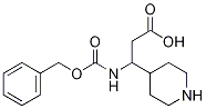 3-(CBZ-氨基)-3-(4-哌啶基)丙酸 结构式