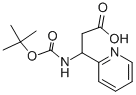 3-[(tert-butoxycarbonyl)amino]-3-pyridin-2-ylpropanoic acid 结构式