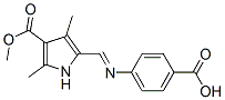 1H-Pyrrole-3-carboxylicacid,5-[[(4-carboxyphenyl)imino]methyl]-2,4-dimethyl-,3-methylester(9CI) Structure