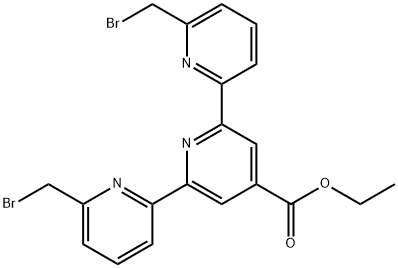 6,6'-双(溴甲基)-[2,2'-:6'-,2''-联吡啶]-4'-羧酸乙酯,372520-85-9,结构式