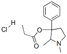 1,2-dimethyl-3-phenylpyrrolidin-3-yl propionate hydrochloride  Structure