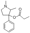 1,2-ジメチル-3-フェニル-3-ピロリジノールプロパノアート 化学構造式