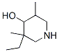 4-Piperidinol, 3-ethyl-3,5-dimethyl- (9CI) Structure