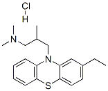 2-ethyl-N,N,beta-trimethyl-10H-phenothiazine-10-propylamine monohydrochloride, 3737-33-5, 结构式