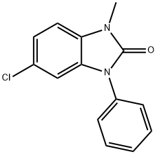 1,3-Dihydro-5-chloro-1-methyl-3-phenyl-2H-benzimidazol-2-one Struktur