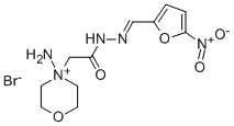 Morpholinium, amino(((5-nitrofurfurylidene)hydrazino)carbonylmethyl)-,  bromide 化学構造式