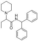 1-Piperidineacetamide, N-(diphenylmethyl)-alpha-ethyl- 化学構造式