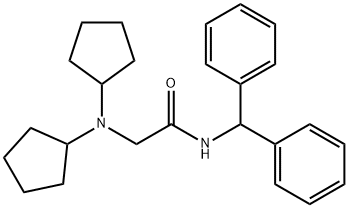 N-benzhydryl-2-(dicyclopentylamino)acetamide Struktur