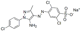 sodium 4-[[5-amino-1-(4-chlorophenyl)-3-methyl-1H-pyrazol-4-yl]azo]-2,5-dichlorobenzenesulphonate Structure