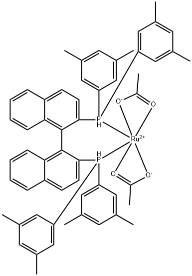 ((S )-(-)- 2,2'-双[二(3,5 -二甲苯基)膦] -1,1'-联萘)钌(Ⅱ),374067-49-9,结构式