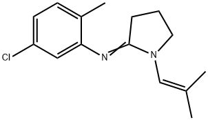 N-(5-chloro-2-methyl-phenyl)-1-(2-methylprop-1-enyl)pyrrolidin-2-imine,37420-69-2,结构式