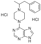 2-(4-(alpha-Methyl)phenethyl-1-piperazinyl)-9H-purine dihydrochloride,37424-74-1,结构式