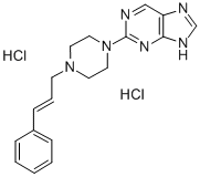 9H-Purine, 2-(4-cinnamyl-1-piperazinyl)-, dihydrochloride,37425-10-8,结构式