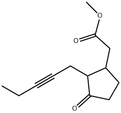 3-Oxo-2-(2-pentynyl)cyclopentylacetic acid methyl ester 结构式