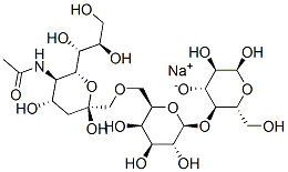 N-Acetylneuraminyl-lactose,  Neuramin-lactose,  α-NeuNAc-(2-3)-  and  -(2-6)-β-D-Gal-(1-4)-D-Glc Struktur