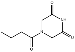 2,6-Piperazinedione,4-(1-oxobutyl)-(9CI) Struktur