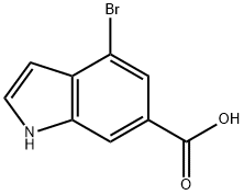 4-ブロモインドール-6-カルボン酸 化学構造式