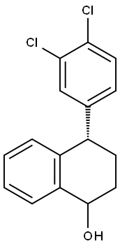 (S)-4-(3,4-Dichlorophenyl)-1,2,3,4-tetrahydro-1-naphthalenol (Mixture of DiastereoMers) Structure