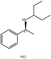 (S)-(-)-N-(3-苯基)-1-苯乙胺盐酸盐 结构式