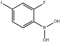 2-氟-4-碘-苯硼酸, 374790-98-4, 结构式