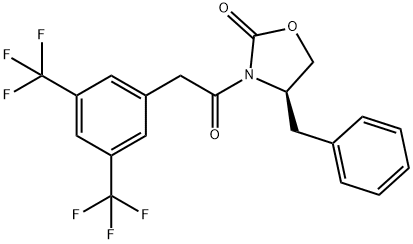 3-[[3,5-BIS(TRIFLUOROMETHYL)PHENYL]ACETYL]-4R-(PHENYLMETHYL)-2-OXAZOLIDINONE Structure