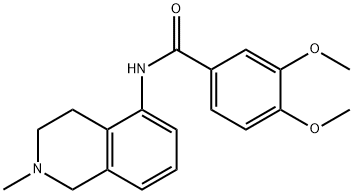 3,4-Dimethoxy-N-(1,2,3,4-tetrahydro-2-methylisoquinolin-5-yl)benzamide 结构式