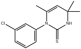 1-(3-Chlorophenyl)-3,4-dihydro-4,4,6-trimethyl-2(1H)-pyrimidinethione 结构式