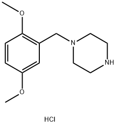 1-(2,5-DIMETHOXYBENZYL)PIPERAZINE HYDROCHLORIDE 化学構造式