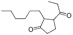 2-hexyl-3-(1-oxopropyl)cyclopentan-1-one Structure